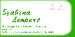szabina lempert business card
